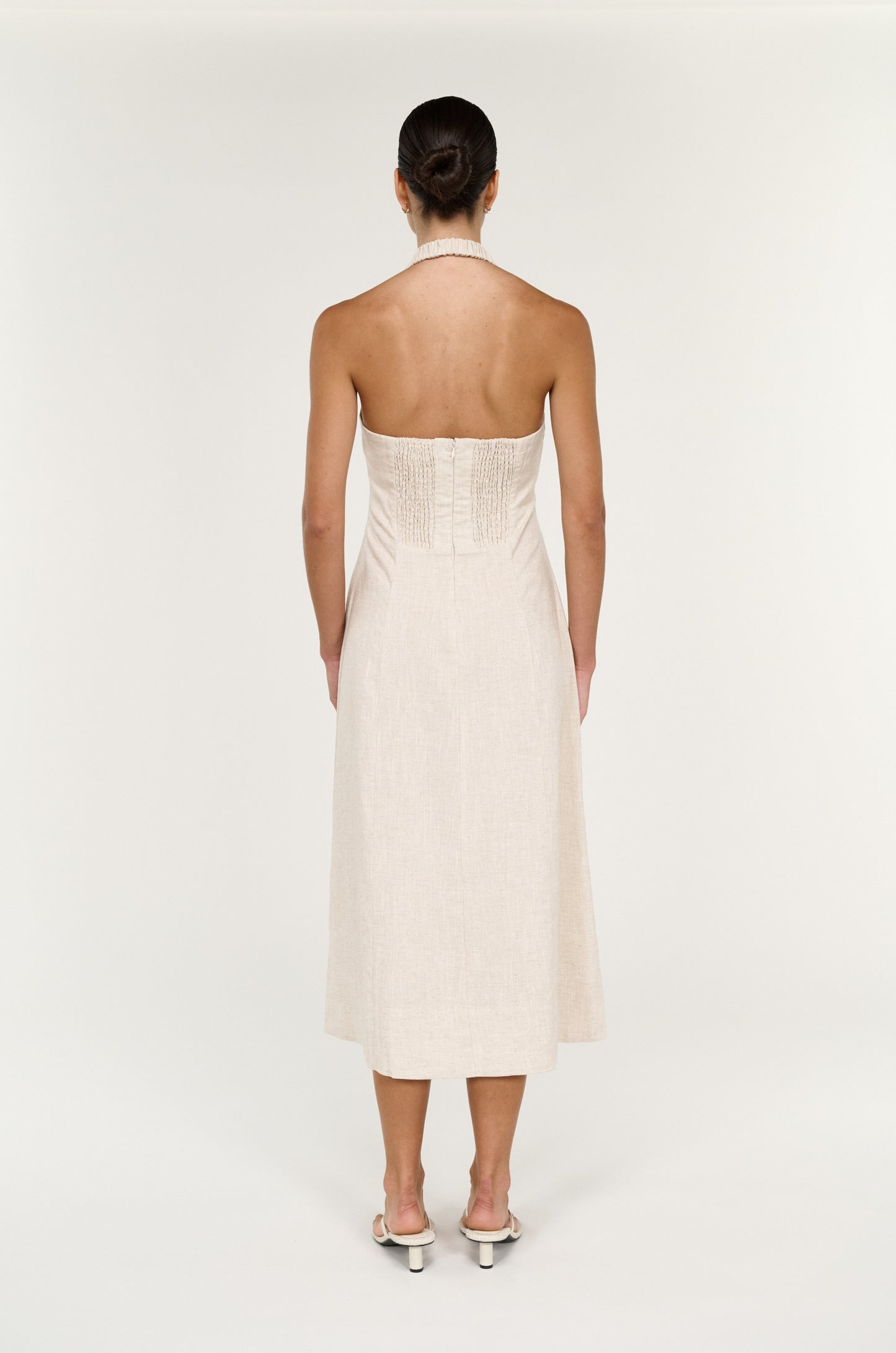 Pre Order SEPTEMBER - Neve Linen Halter Midi Dress