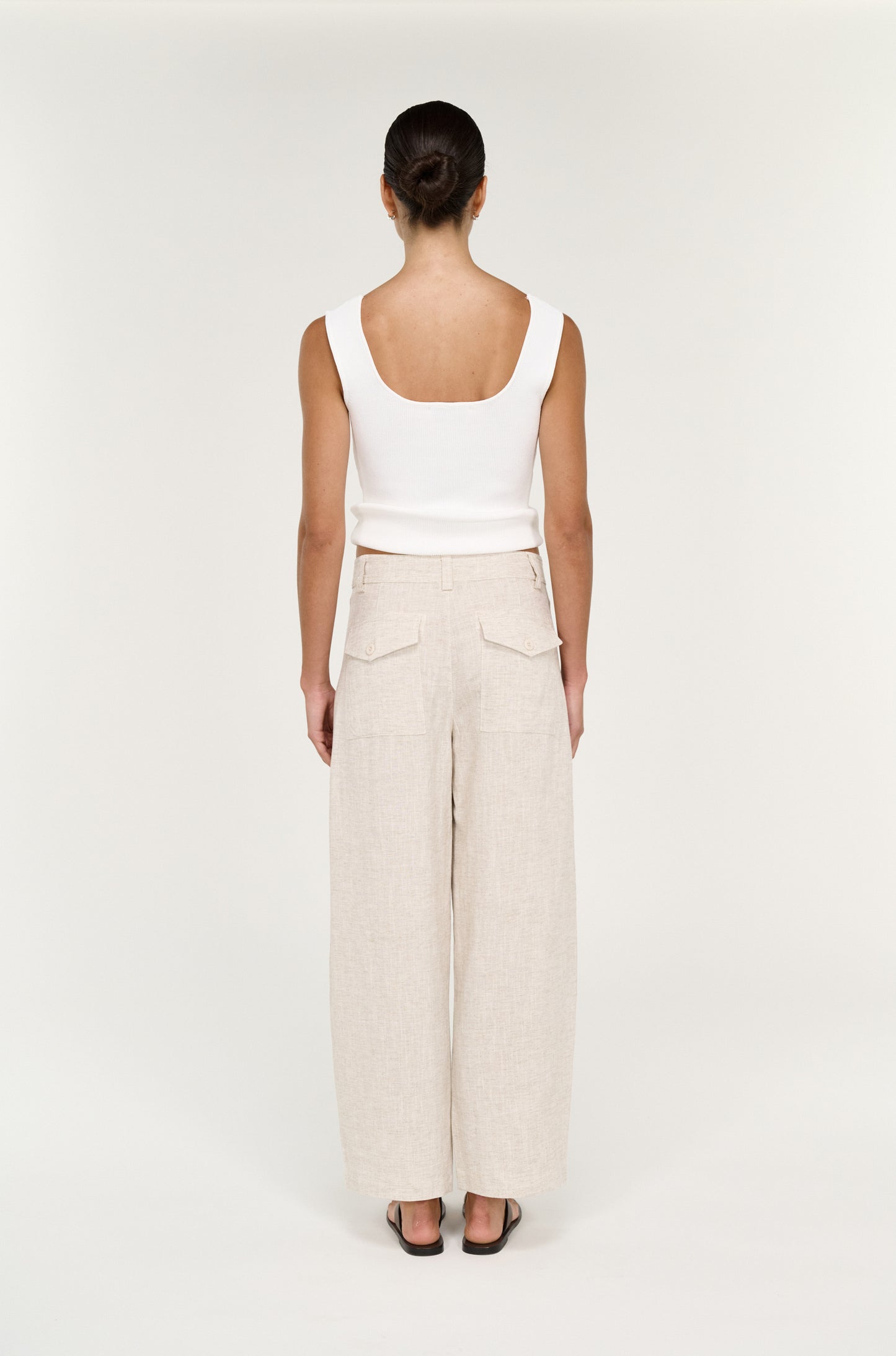 Pre Order SEPTEMBER - Neve Linen Barrell Leg Pant