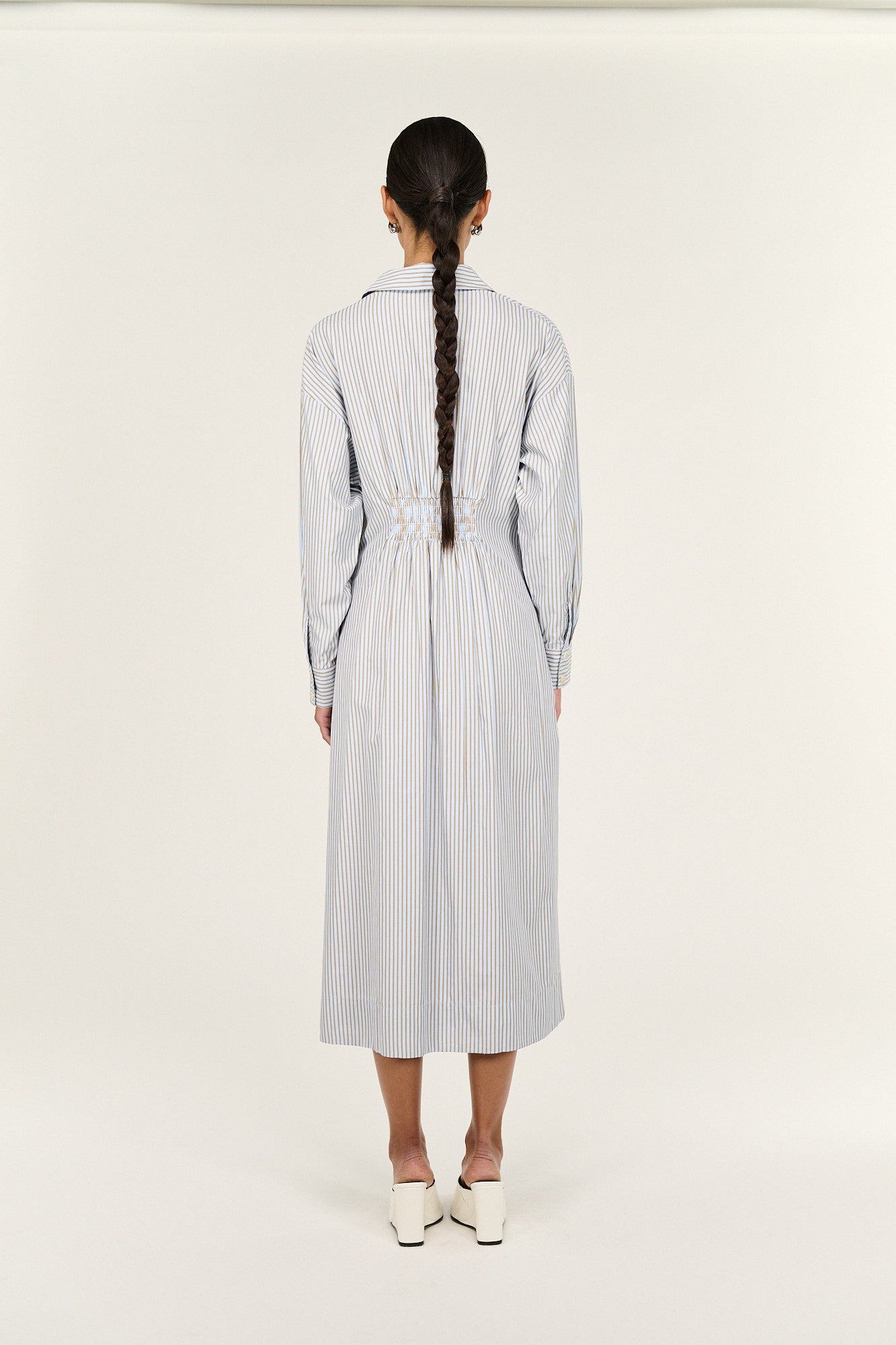 Pre Order - APRIL - Muse Stripe Midi Shirtdress