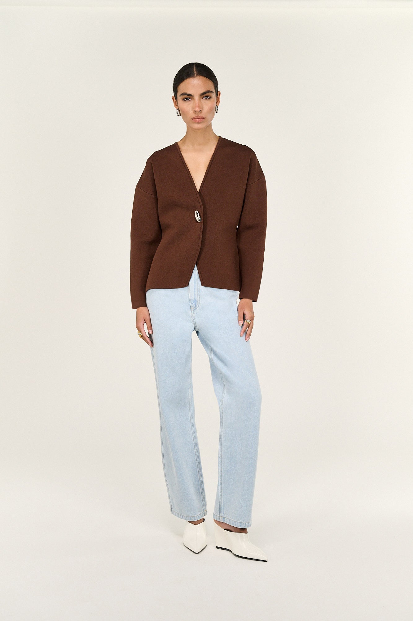 Pre Order - APRIL - Delphine Sculpted Cardigan