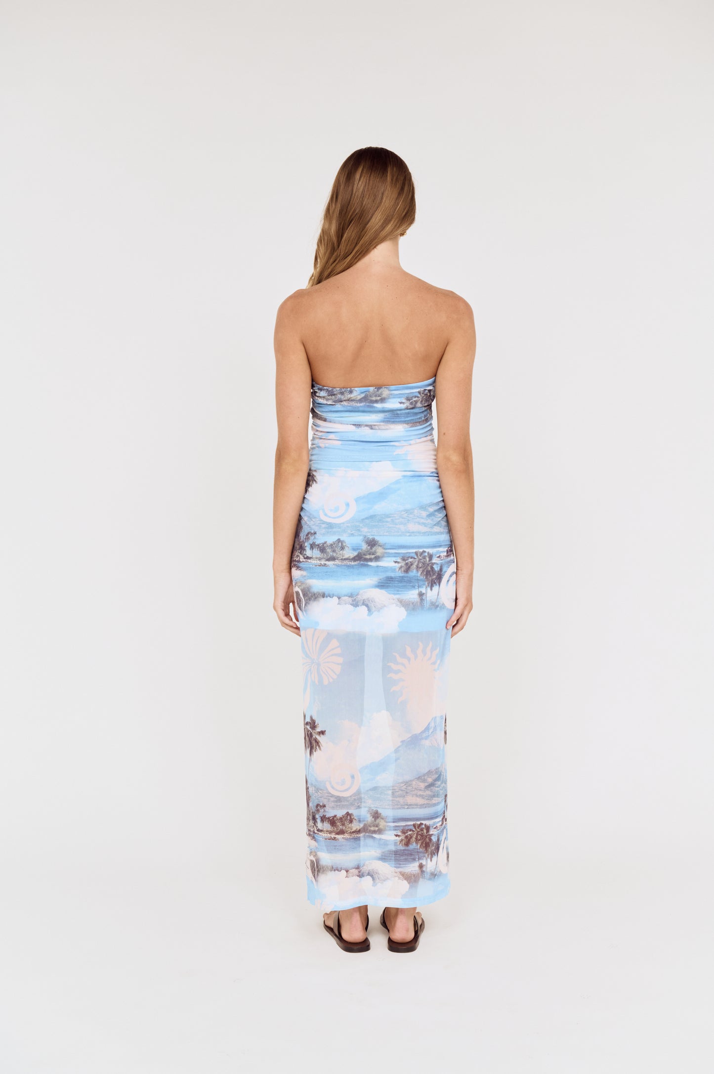 Pre order NOV RESORT -Skye Strapless Mesh Midi
