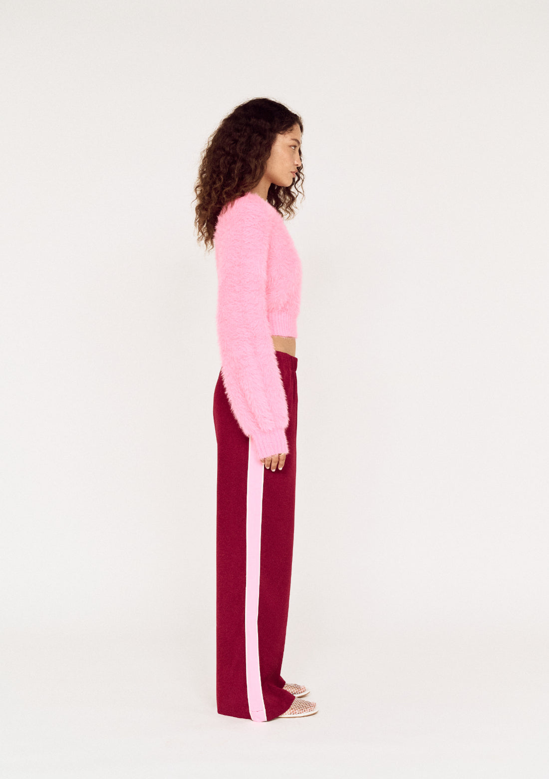 Pre Order APRIL - Clio Fluffy Knit Fuchsia