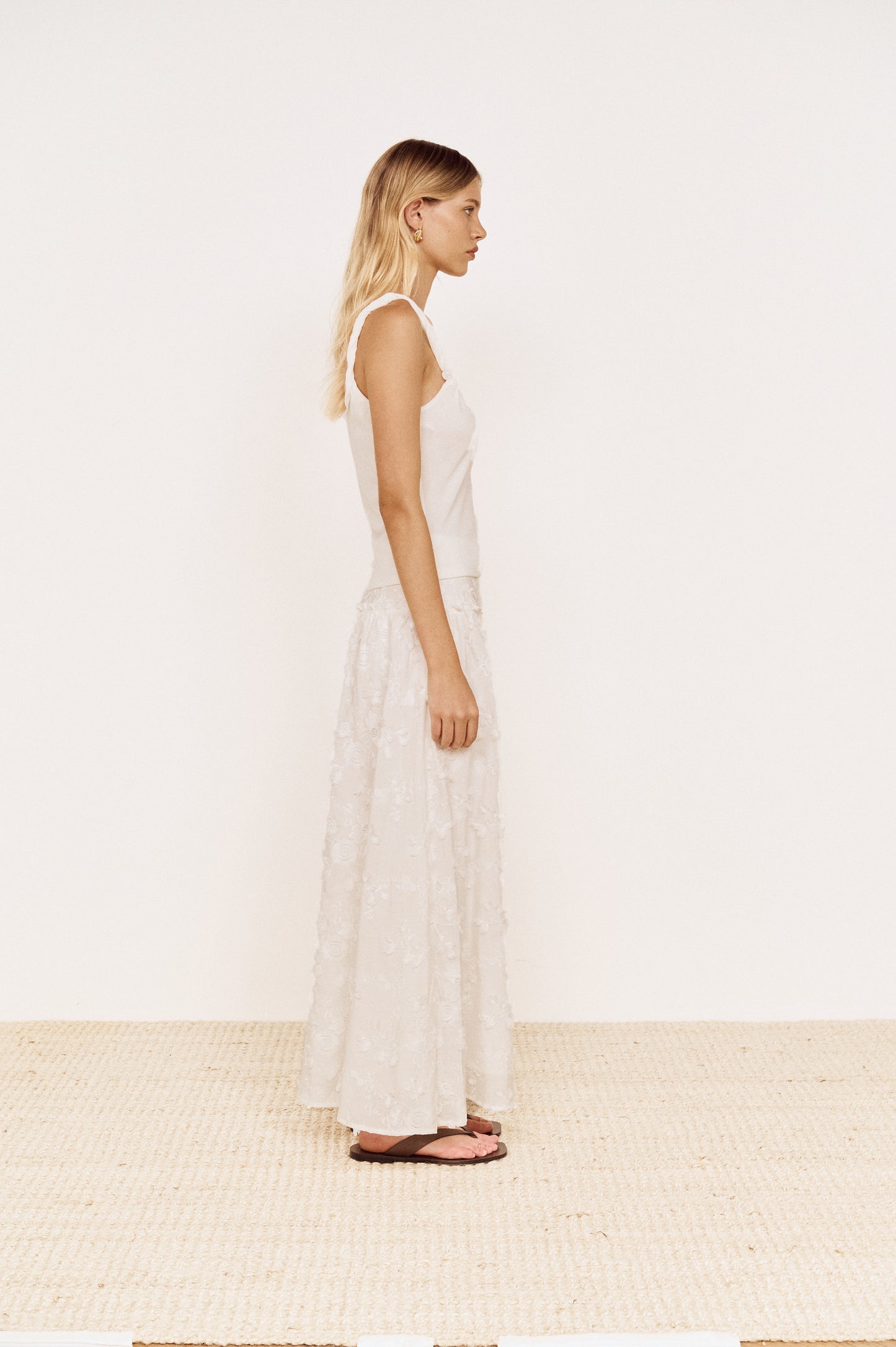 Pre order NOV - Lorelei Midi Skirt - White