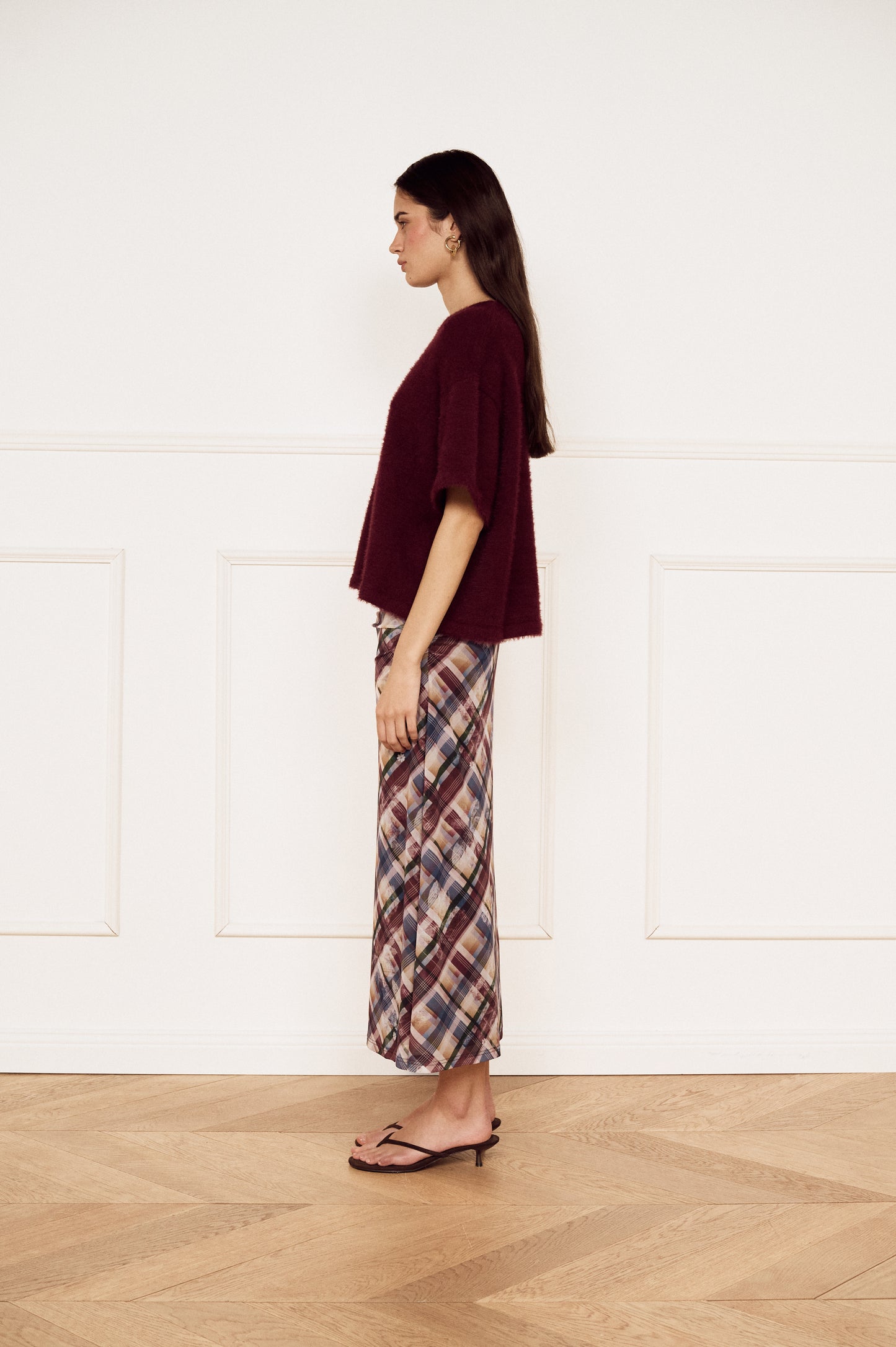 Pre Order FEB - Sabina Mesh Midi Skirt