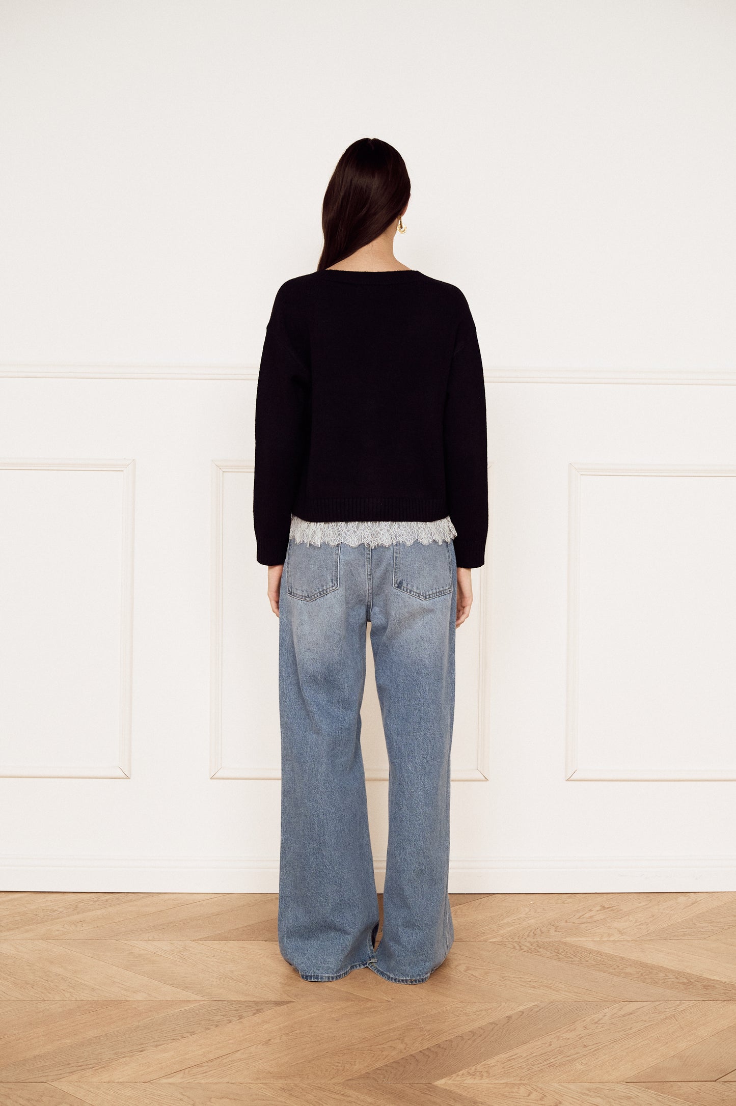 Pre Order MARCH - Frances Lace Trim Cardigan