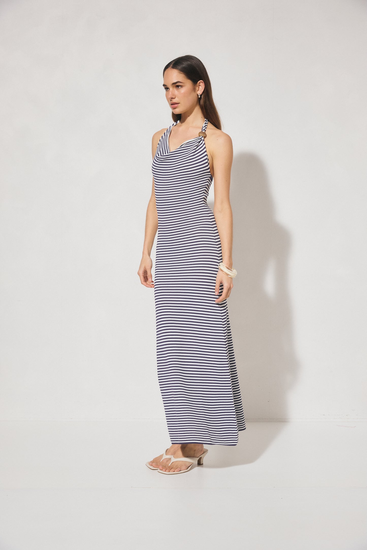 Pre Order JAN - Soma Knit Dress - Navy Stripe