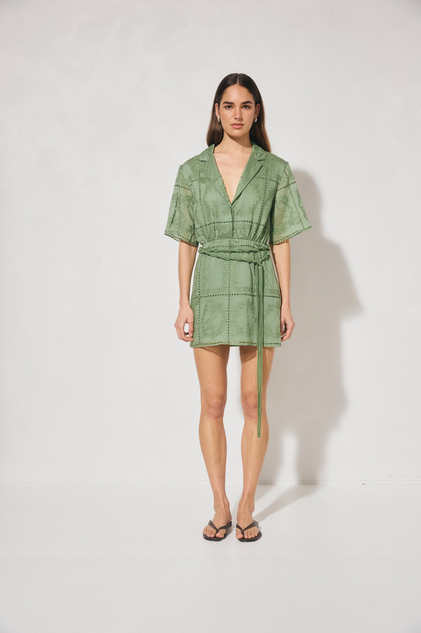 Pre Order JAN - Elowen Mini Dress - Green