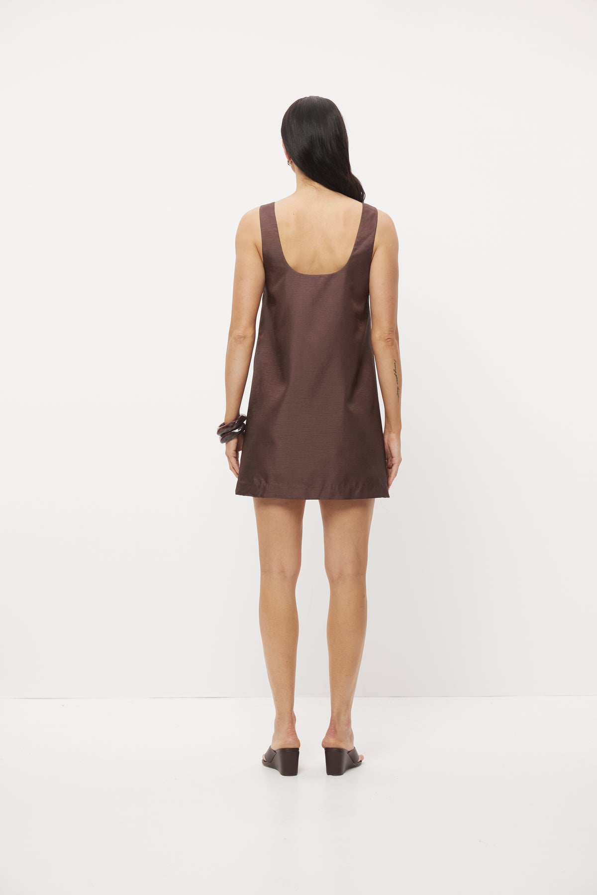 Pre Order FEB - Piper Taffeta Dress - Pecan