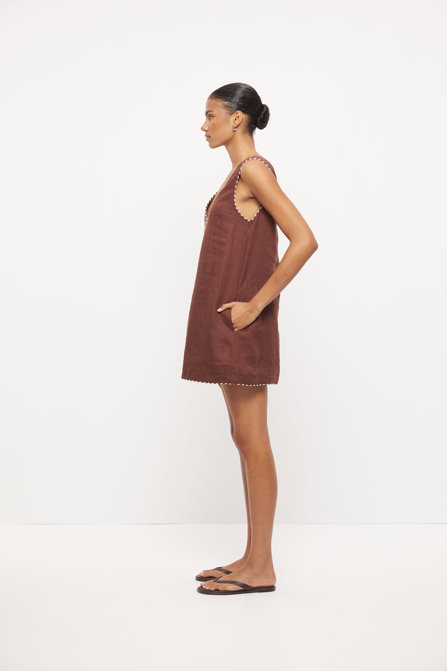 Pre Order DECEMBER - Ria Mini Dress - Espresso