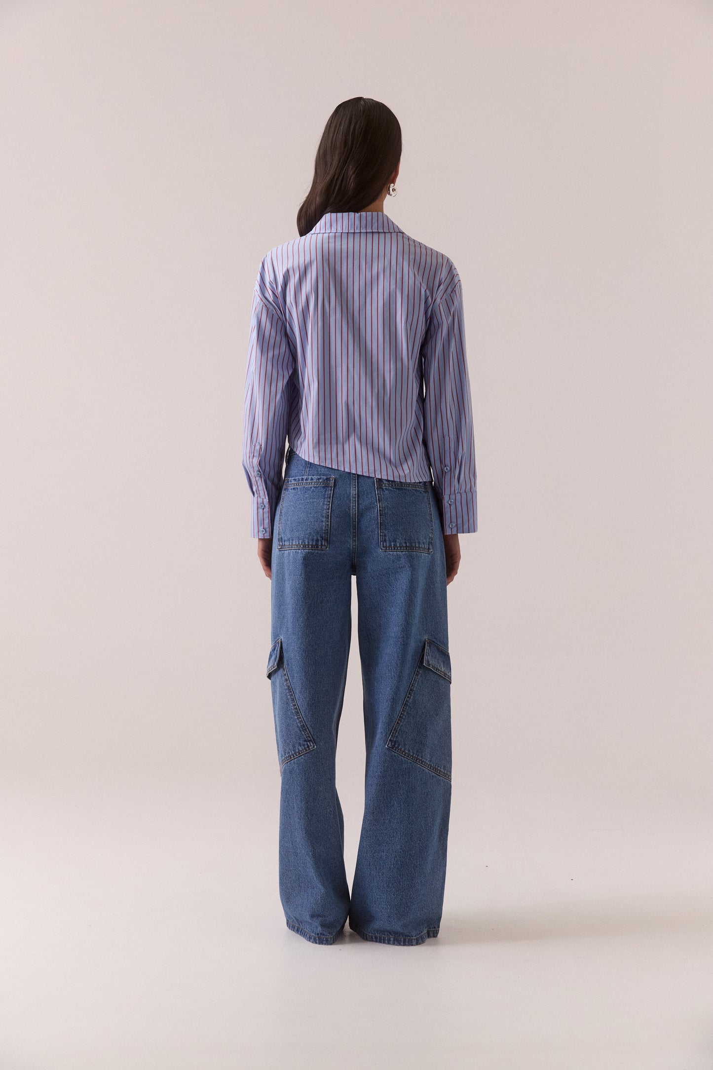 Pre Order MARCH - Taven Shirt - Cornflower Stripe