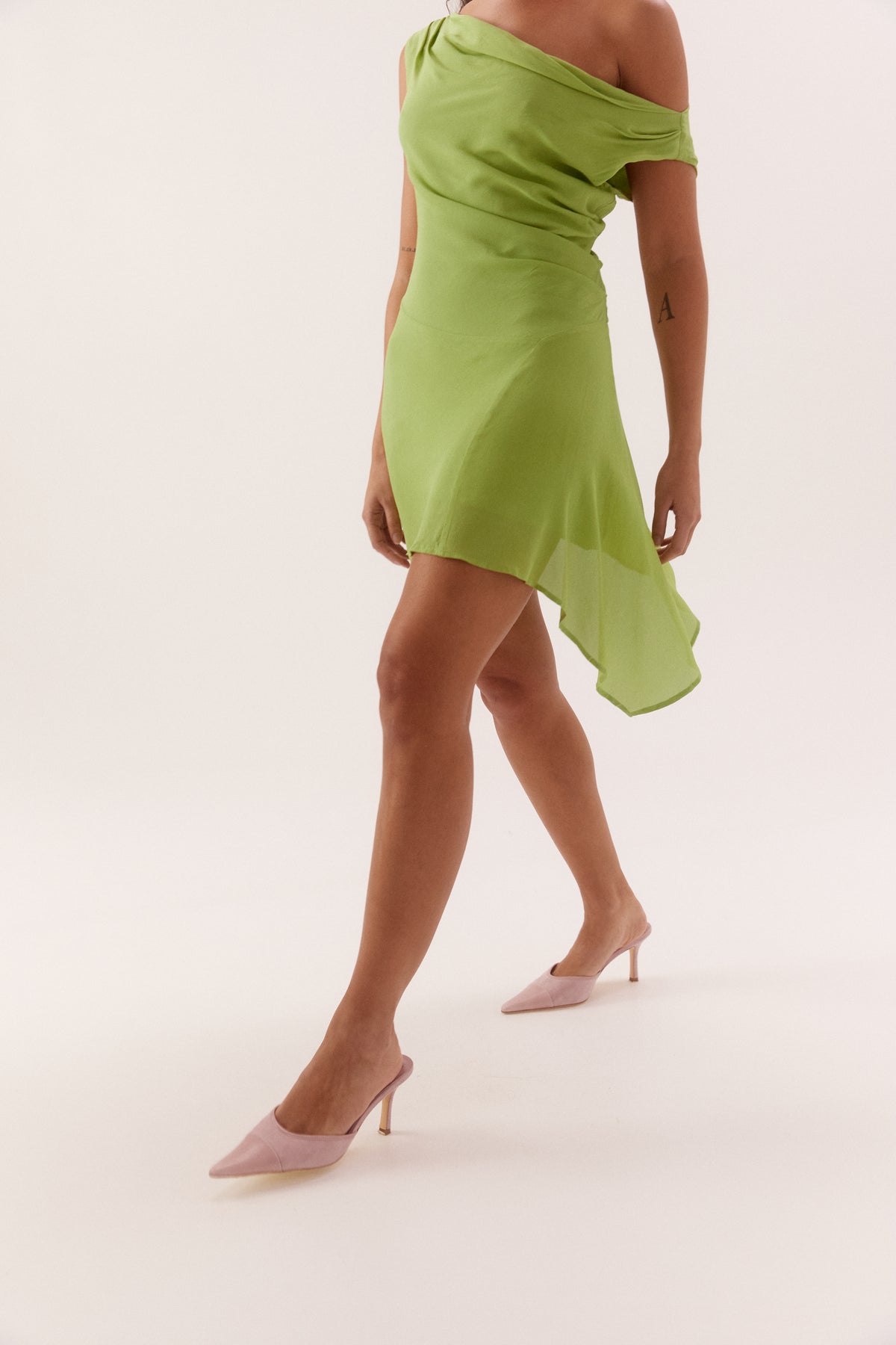 Pre Order JANUARY - Nyli Mini Dress - Wasabi