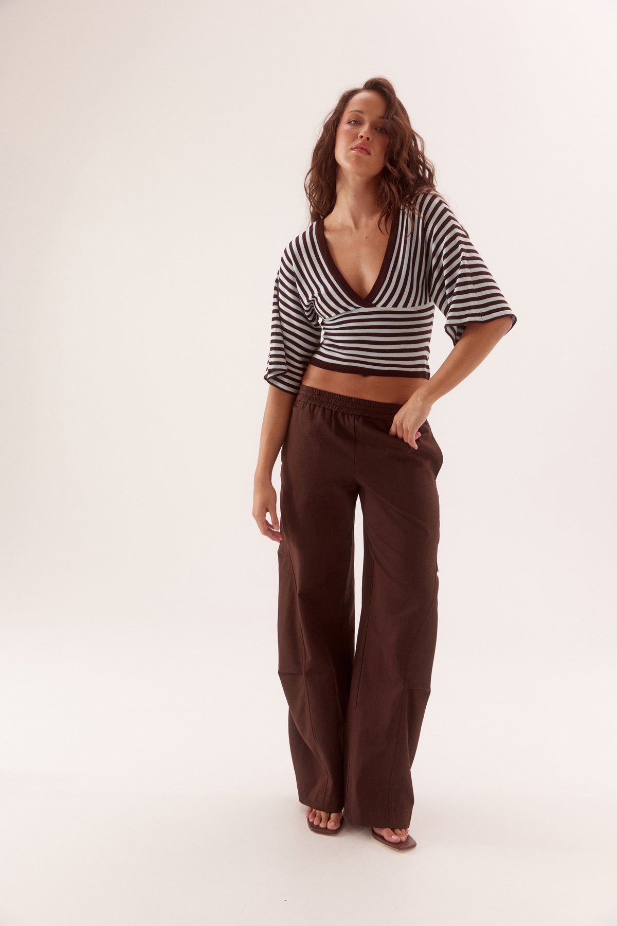 Pre Order MARCH - Skyra Knit - choc/breeze