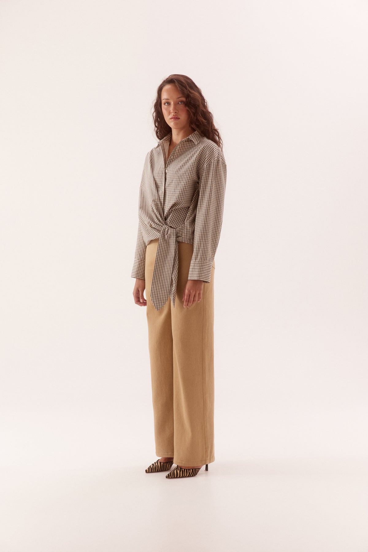 Pre Order MARCH - Piper Shirt - Beige Check