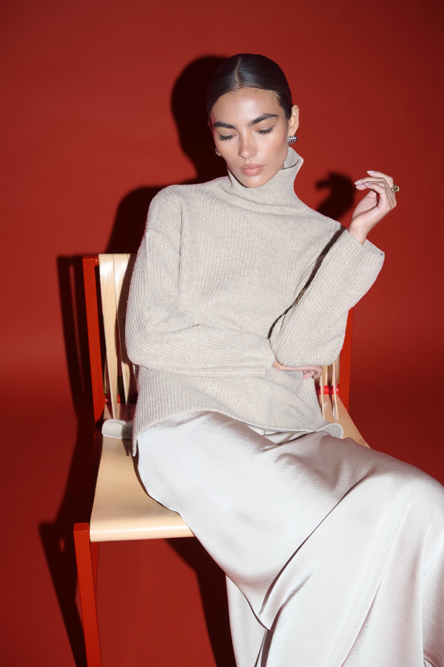 Pre Order - APRIL - Sabine Roll Neck Jumper