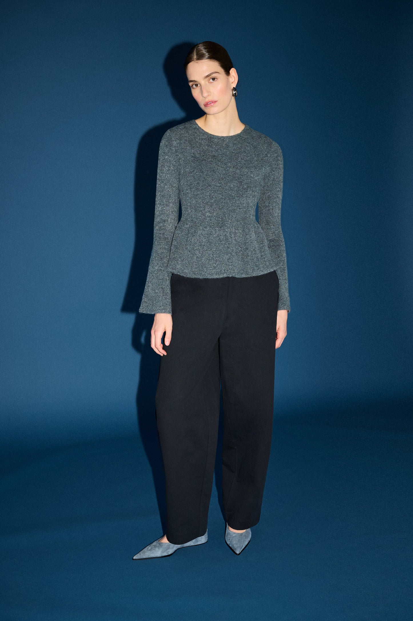 Pre Order JUNE - Noelle Peplum Knit Top