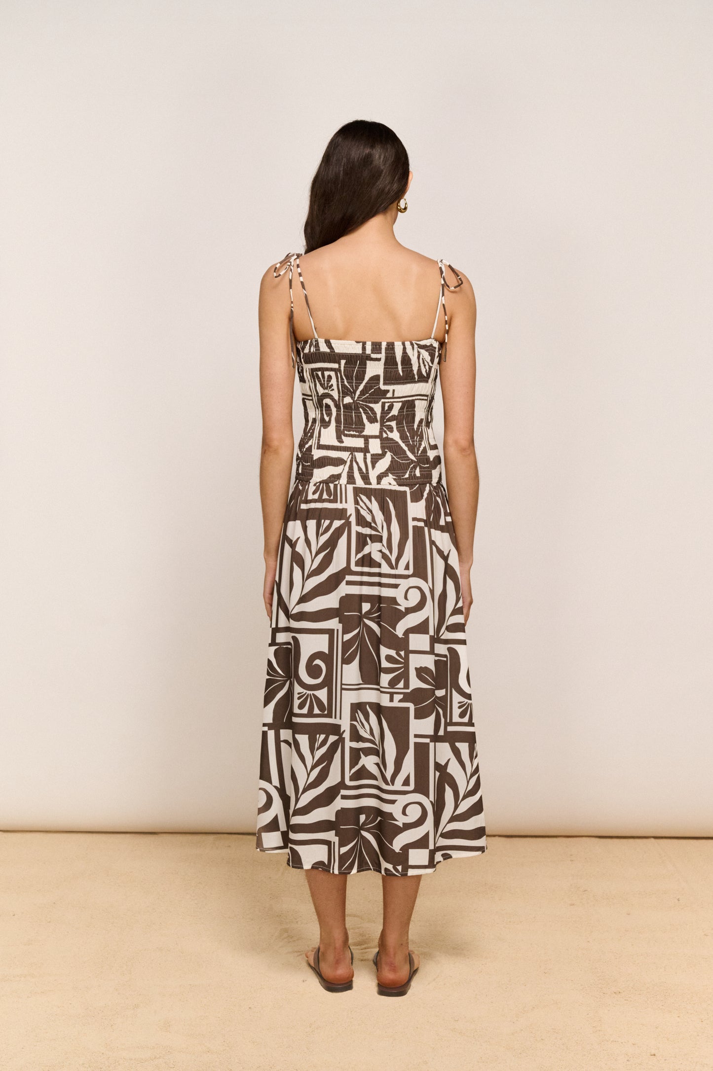 Pre Order DECEMBER - Nomad Shirred Midi Dress