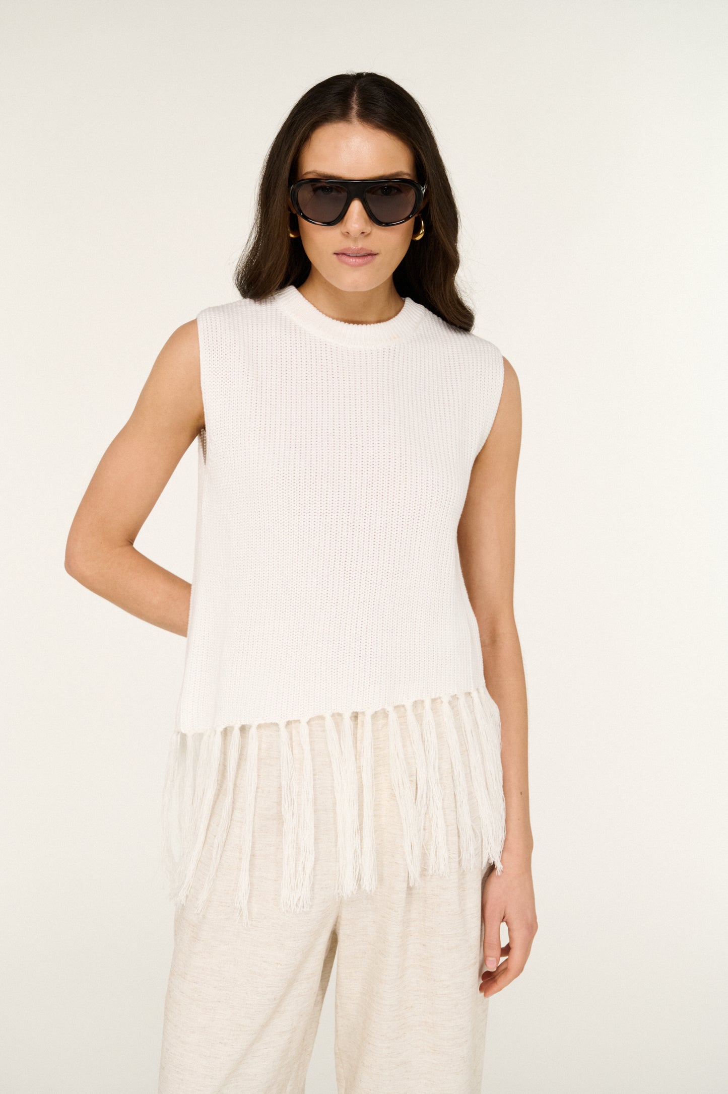 Pre Order NOVEMBER - Azra Fringed Knit Tank