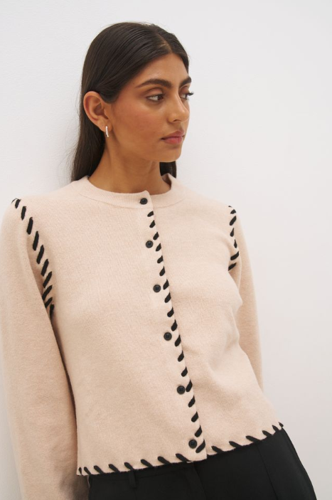 Pre Order JUNE - Dahlia Knit Cardigan Natural