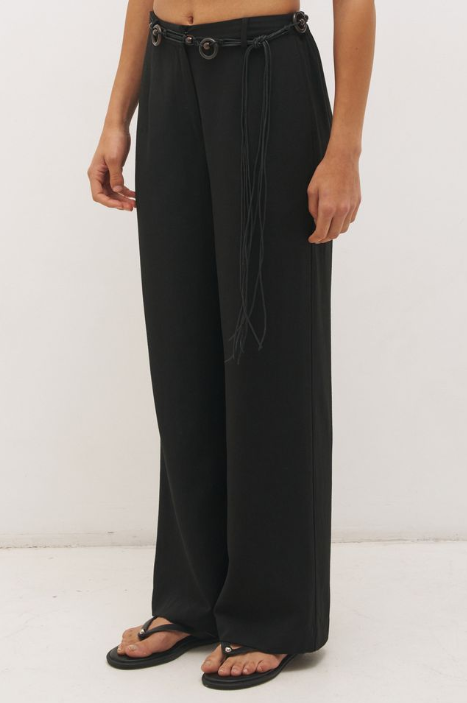 Pre Order JUNE - Elira Belted Pant Black