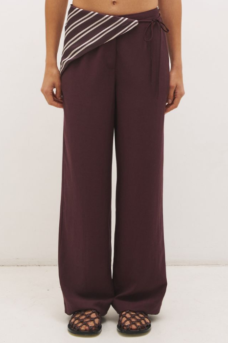 Pre Order MAY - Elira Scarf Pant Chocolate