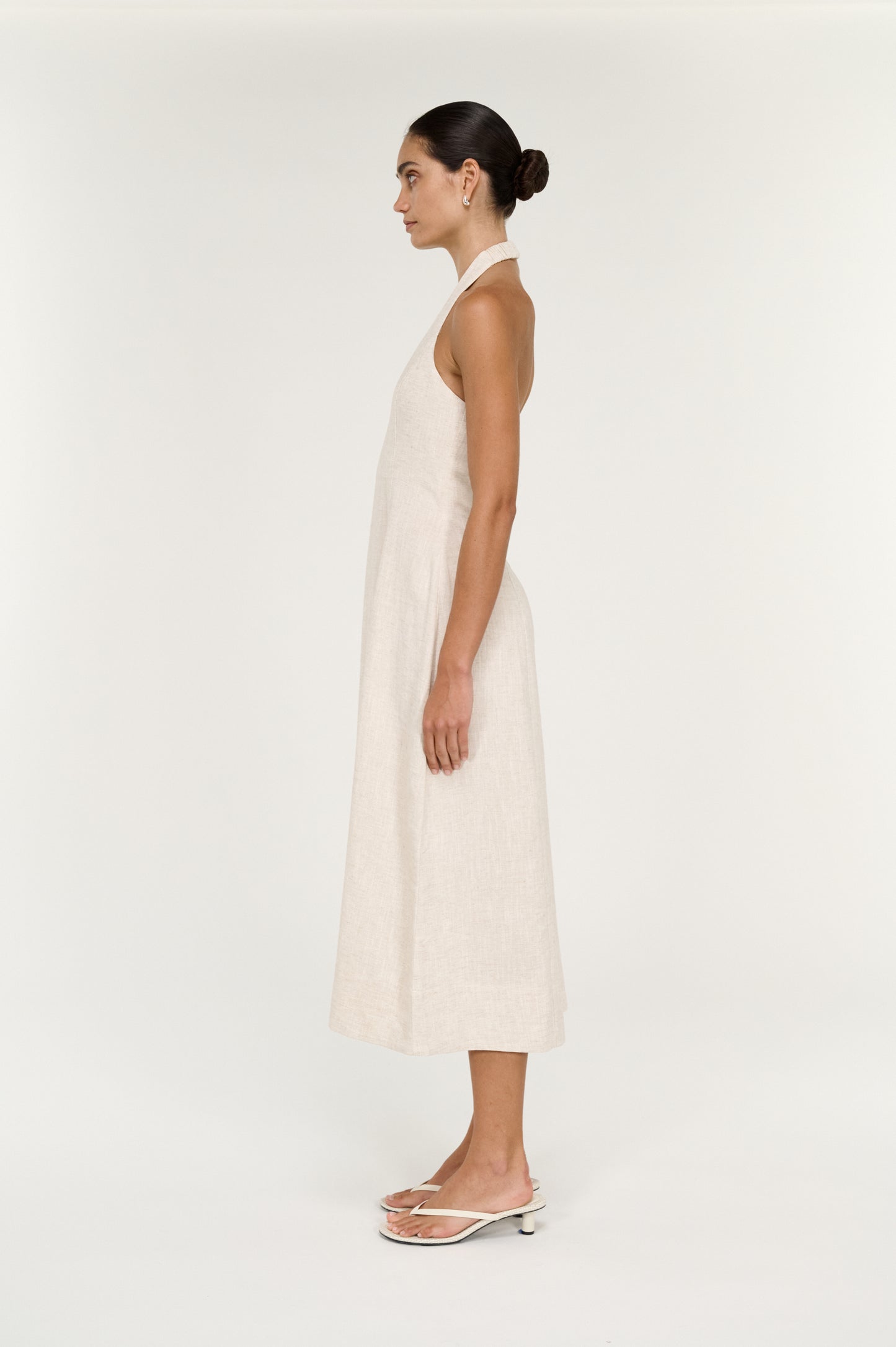 Pre Order SEPTEMBER - Neve Linen Halter Midi Dress