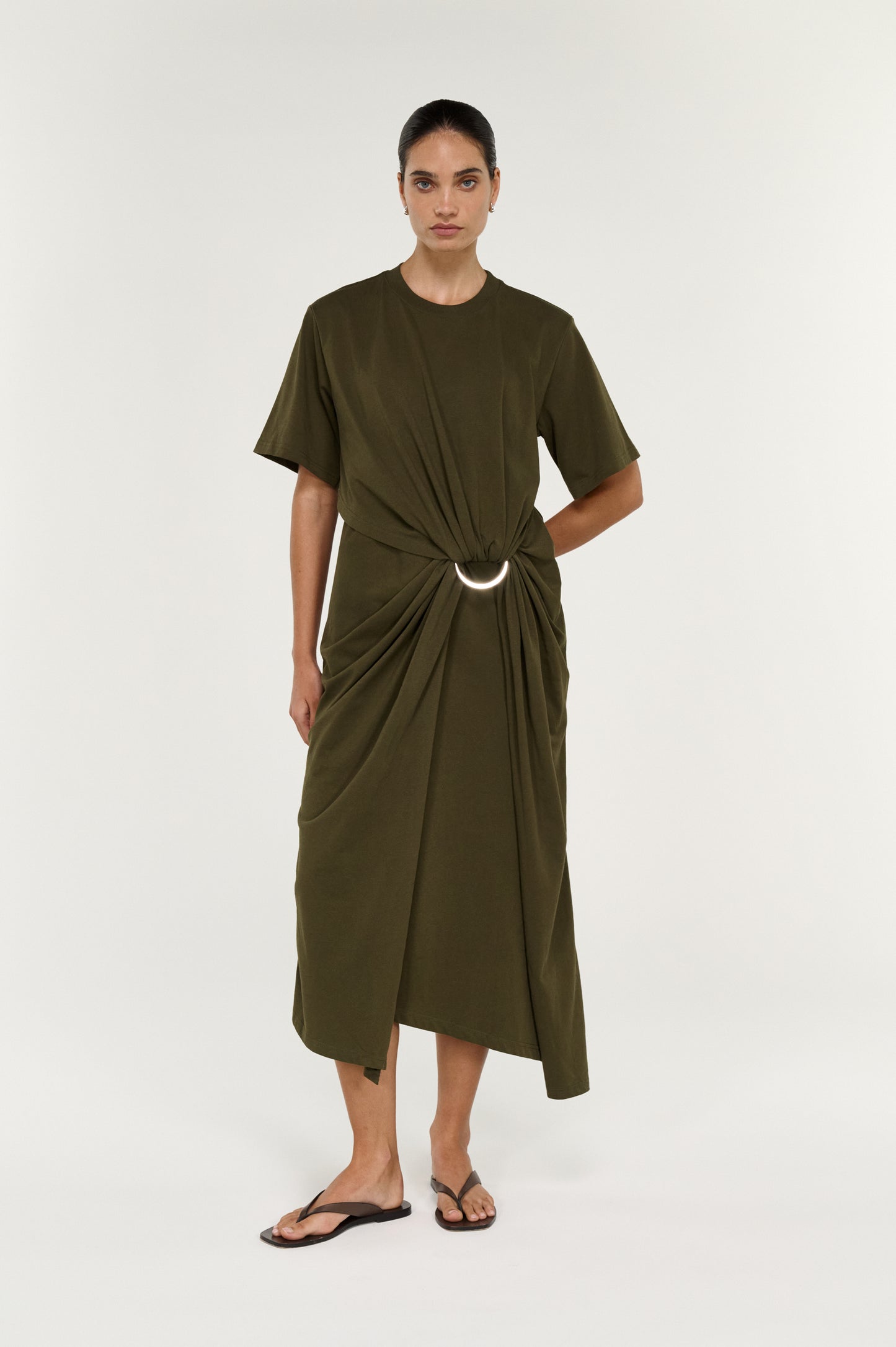 Pre Order SEPTEMBER - Tovae Draped Midi Tee Dress