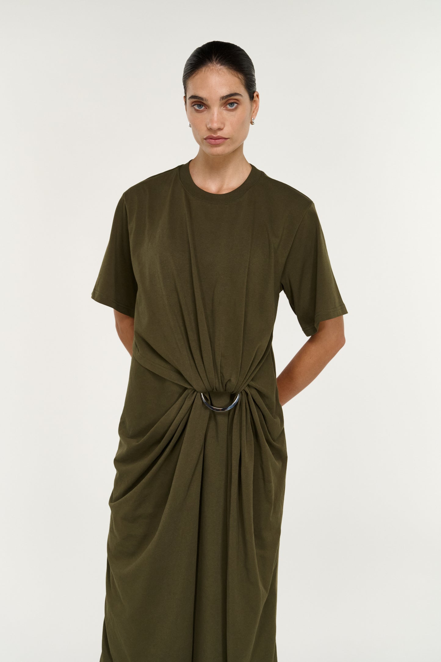Pre Order SEPTEMBER - Tovae Draped Midi Tee Dress