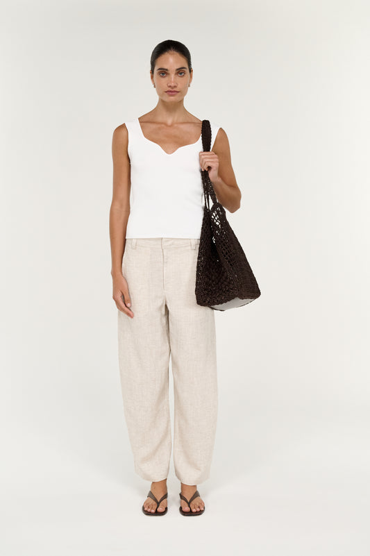 Pre Order SEPTEMBER - Neve Linen Barrell Leg Pant