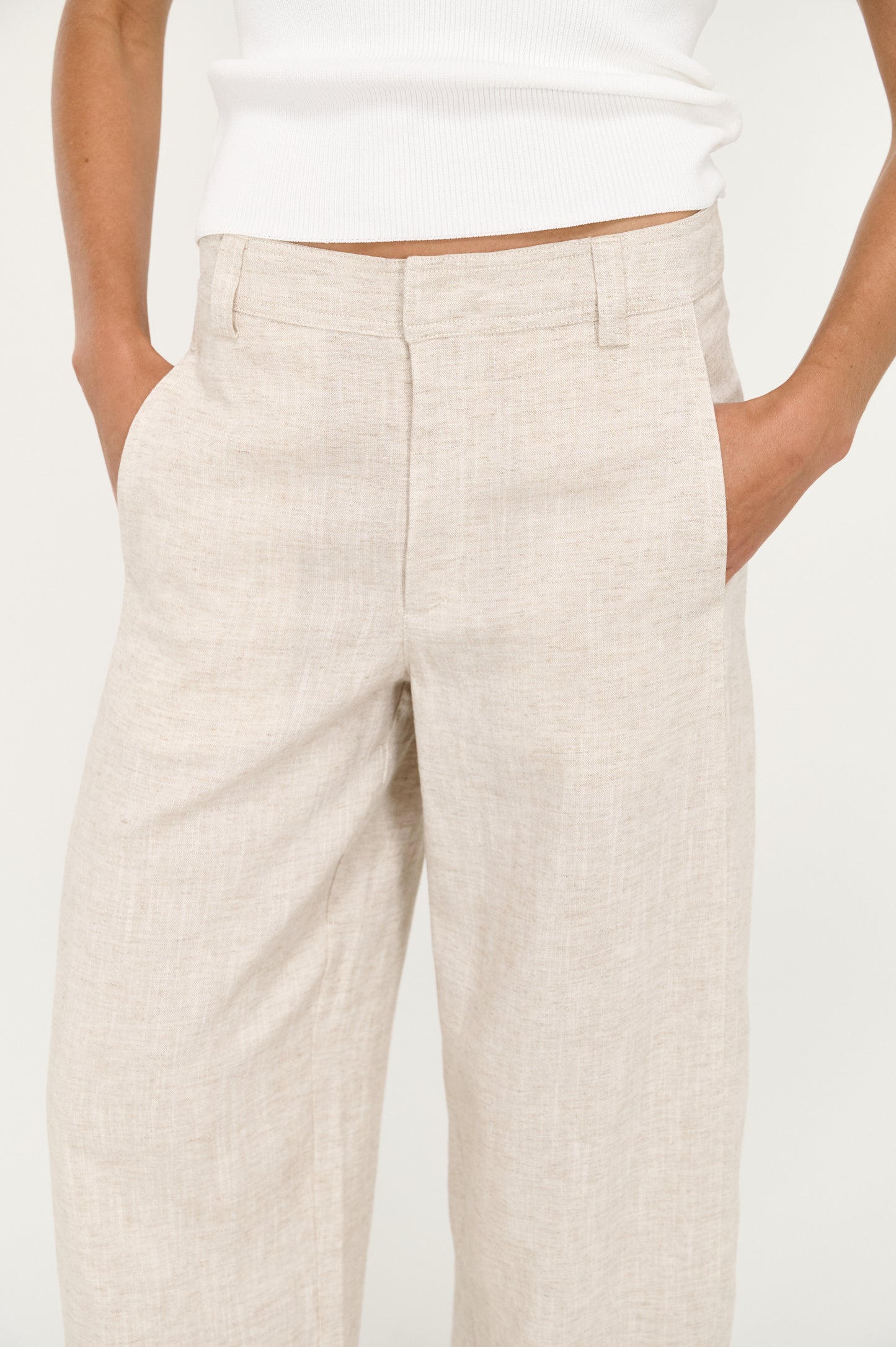 Pre Order SEPTEMBER - Neve Linen Barrell Leg Pant