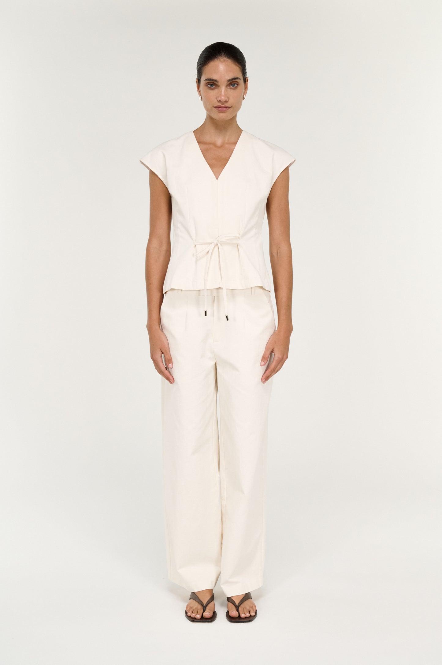 Pre Order SEPTEMBER - Roselle Tie Front Top