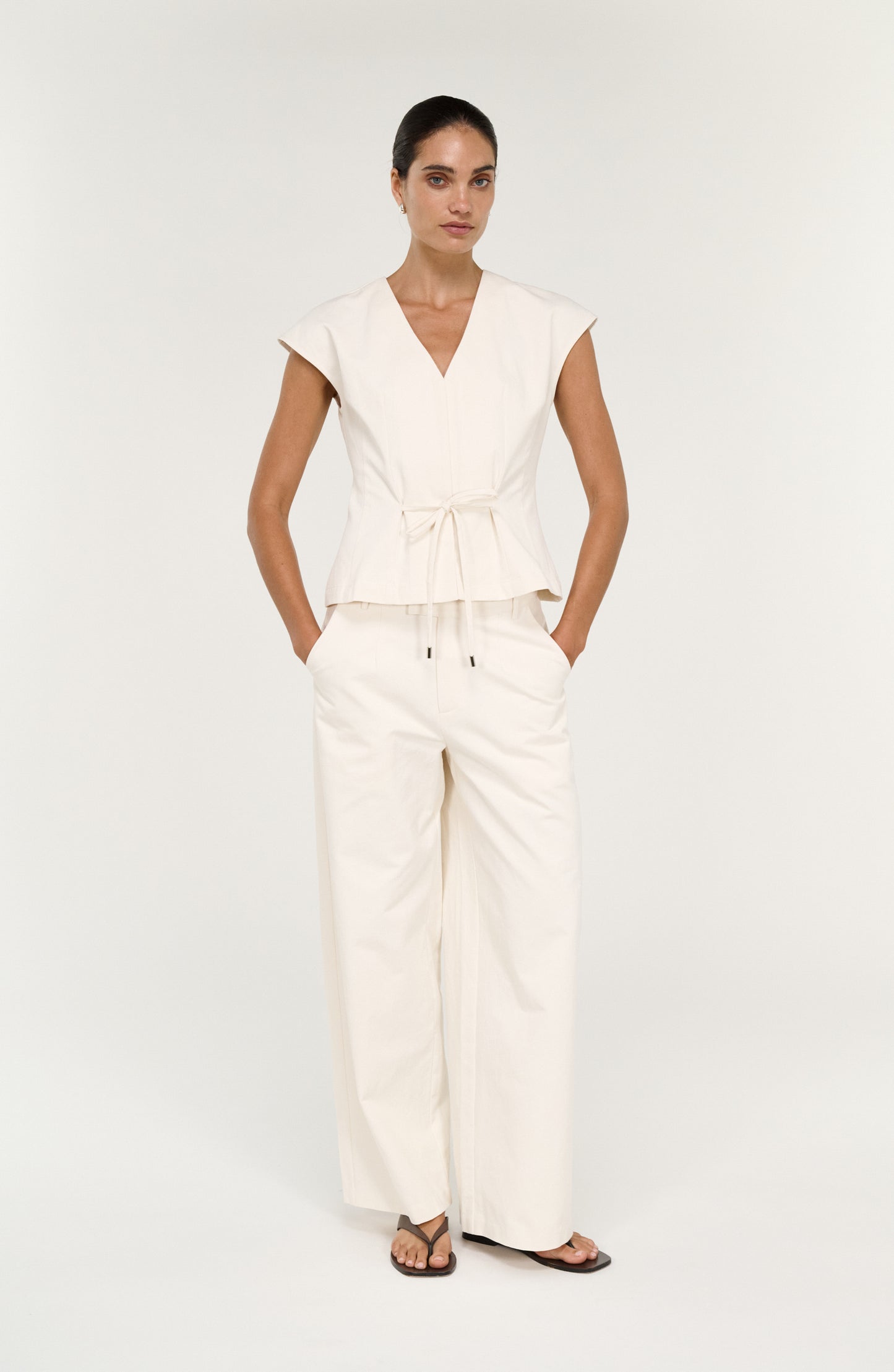 Pre Order SEPTEMBER - Roselle Tie Front Top