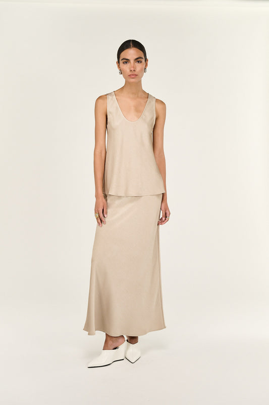 Pre Order - APRIL - Dusk Bias Maxi Skirt