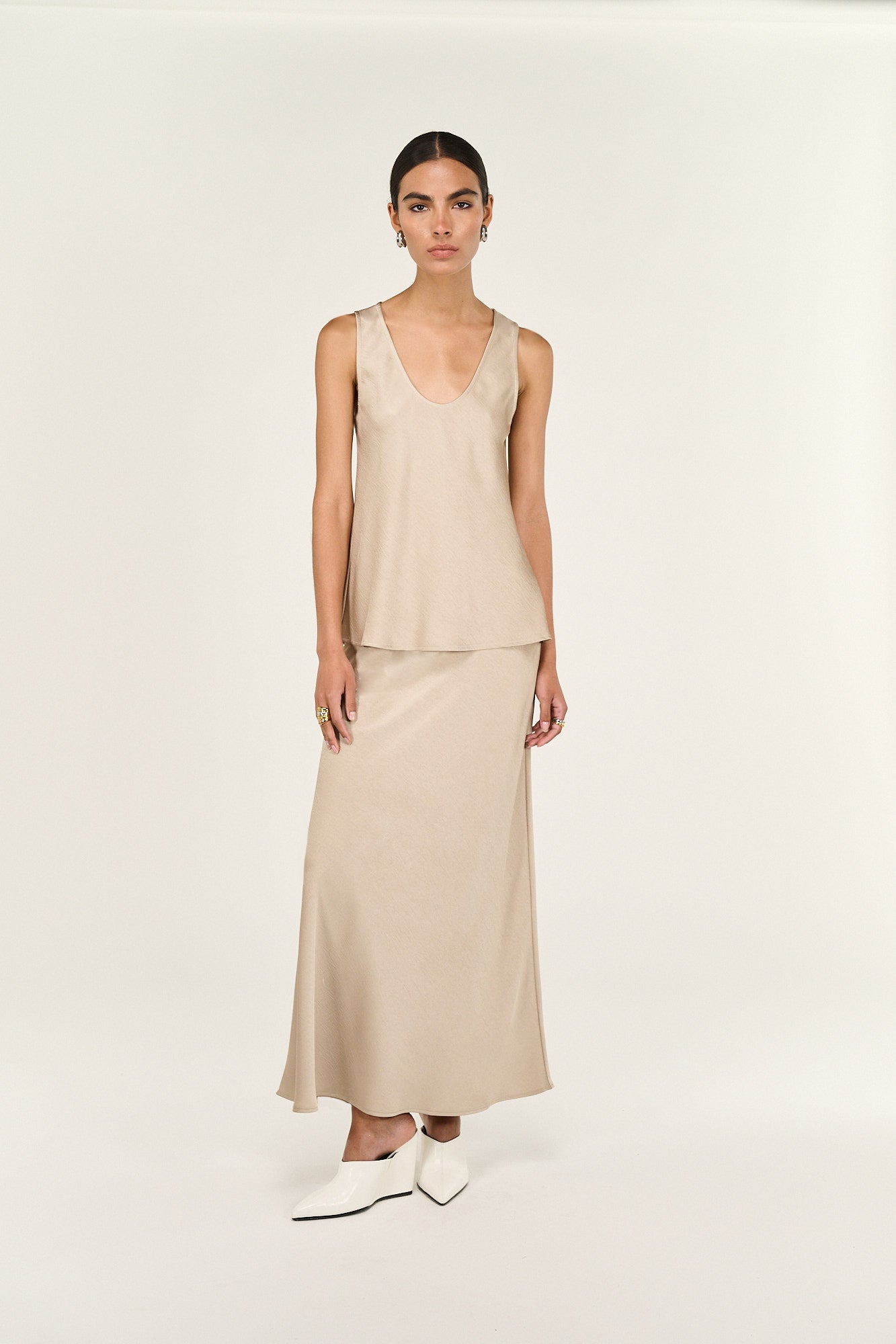 Pre Order - APRIL - Dusk Bias Maxi Skirt