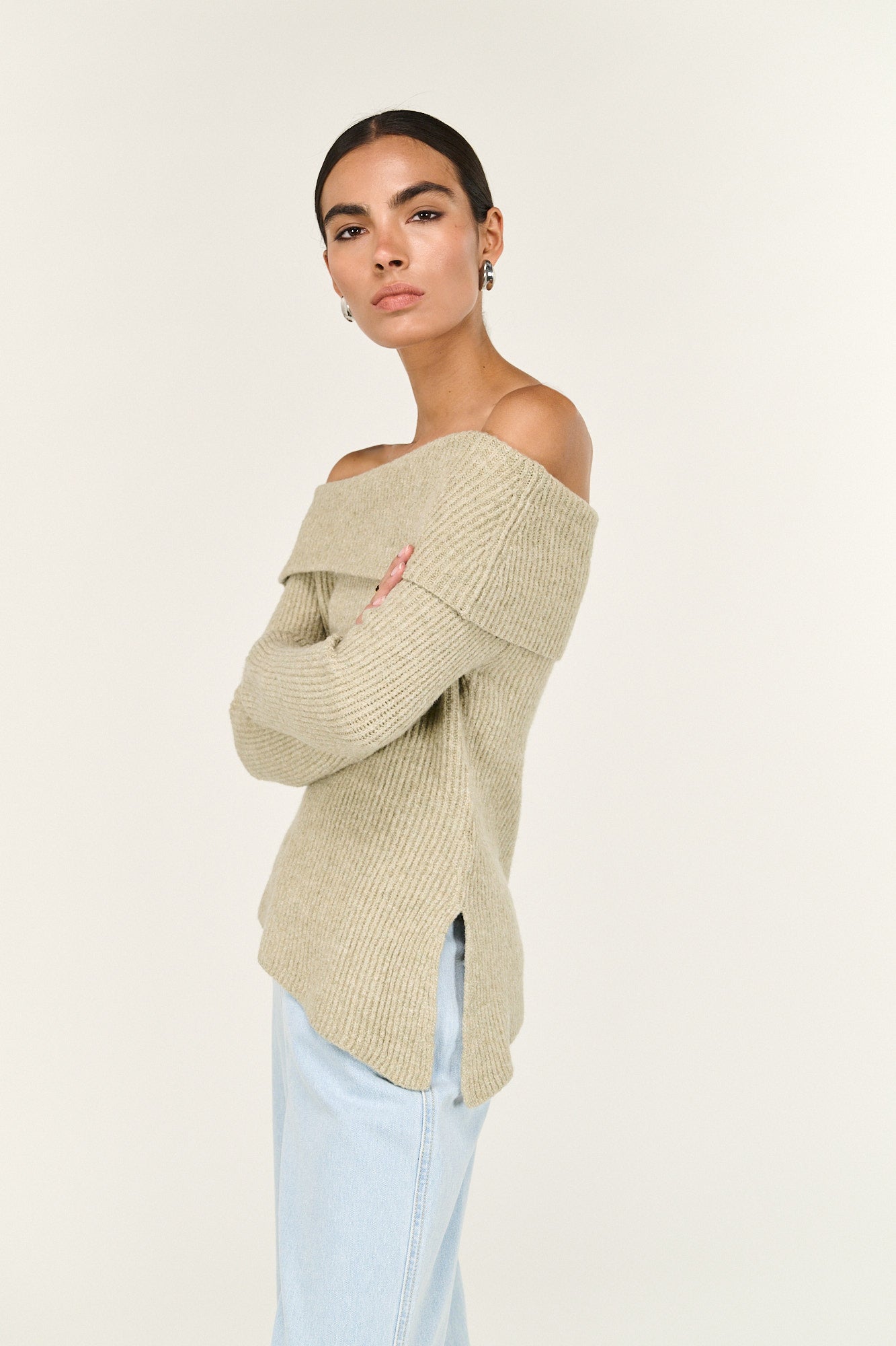 Pre Order - APRIL - Alba Off Shoulder Knit