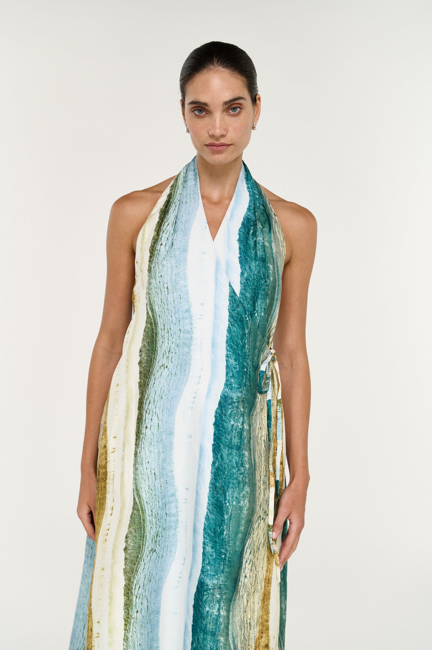 Pre Order OCTOBER - Anara Wrap Halter Maxi Dress