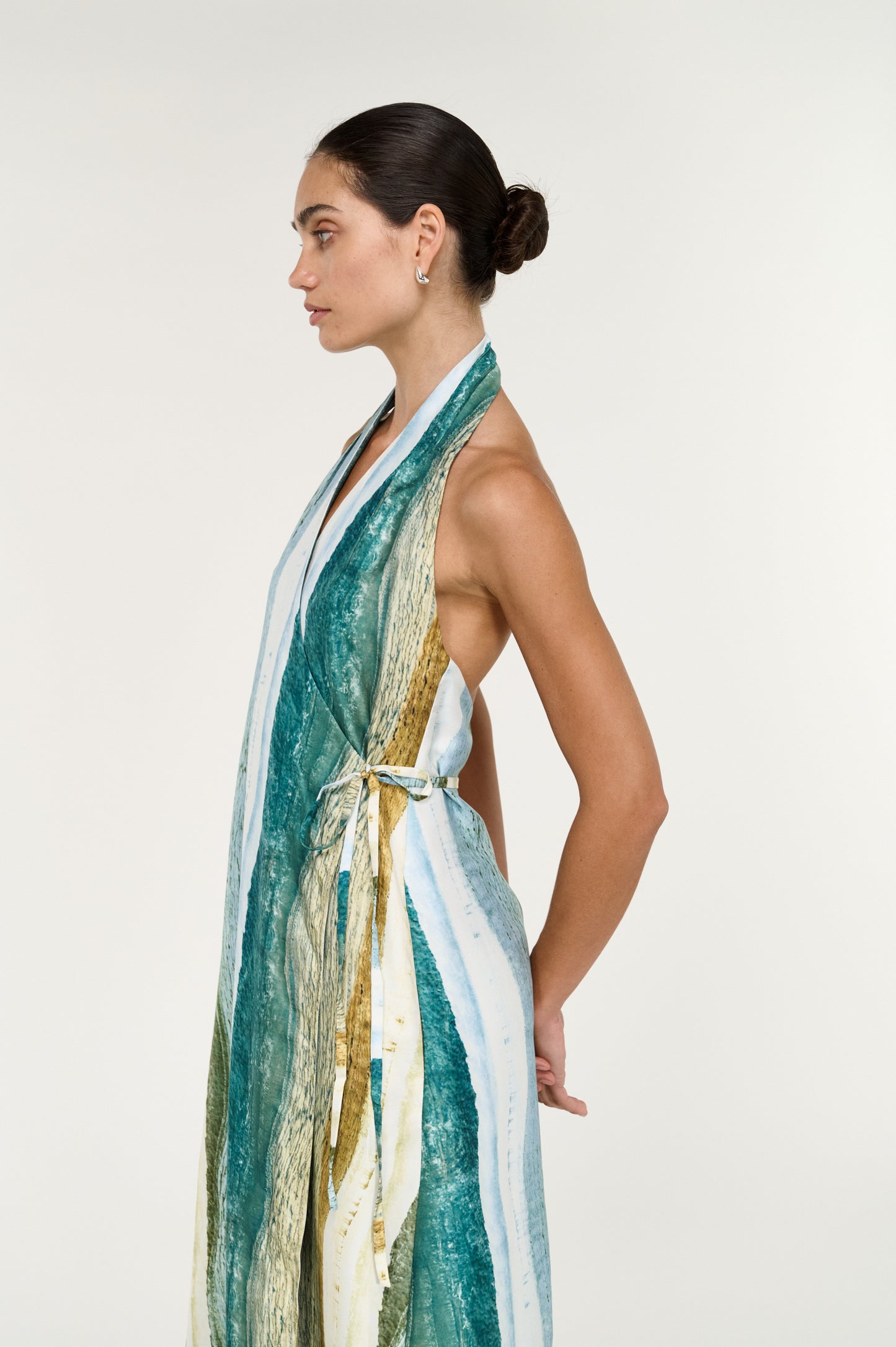 Pre Order OCTOBER - Anara Wrap Halter Maxi Dress