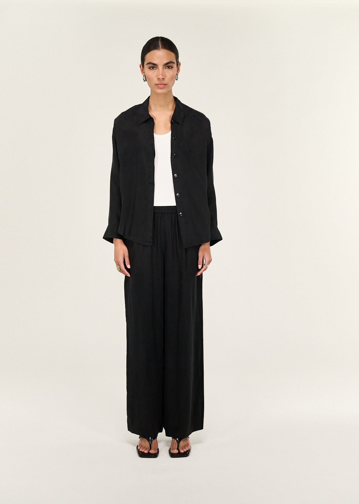 Pre Order - APRIL - Sylvie Cupro Relaxed Pants