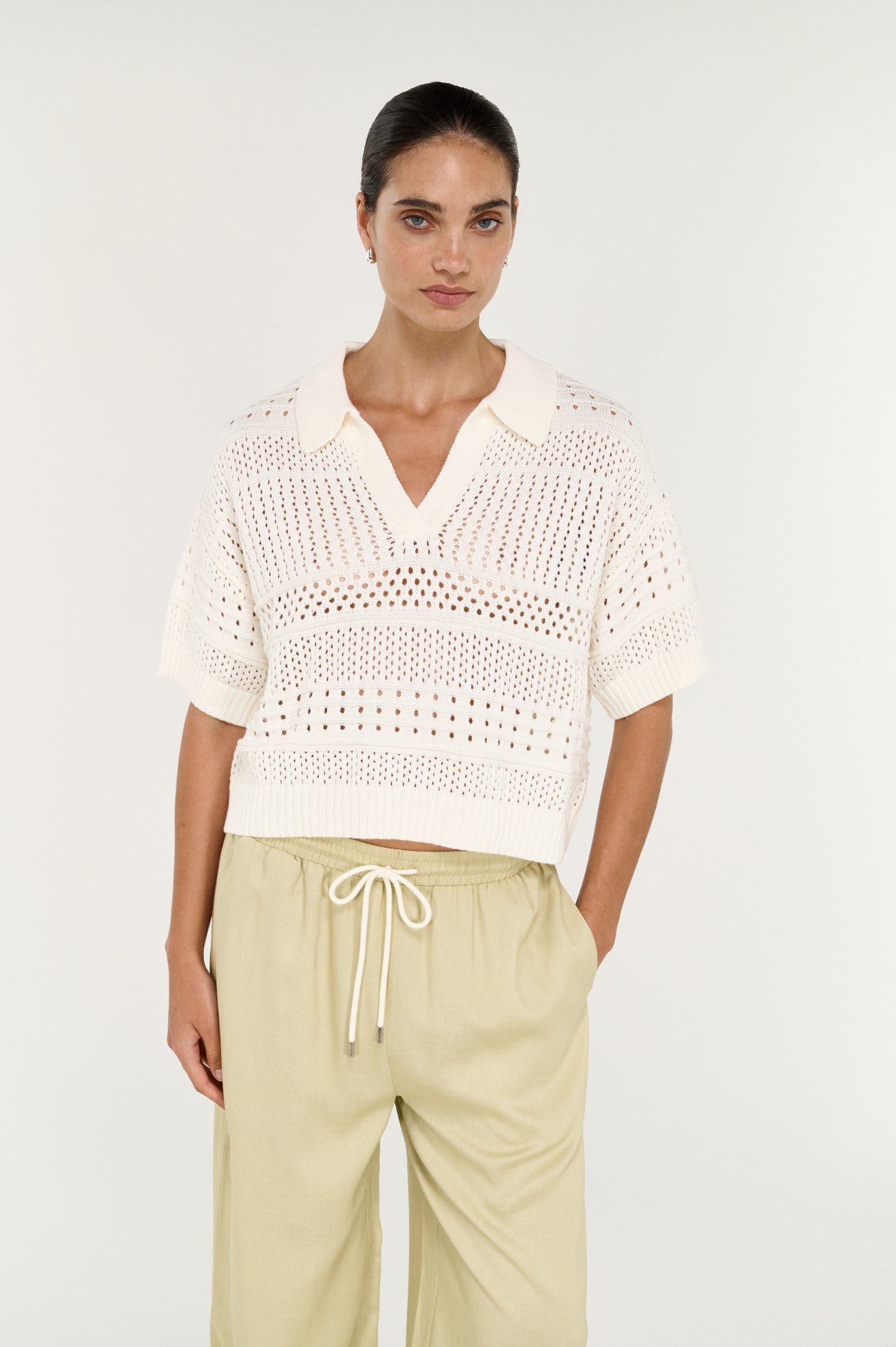 Pre Order OCTOBER - Nova Crochet Polo Shirt