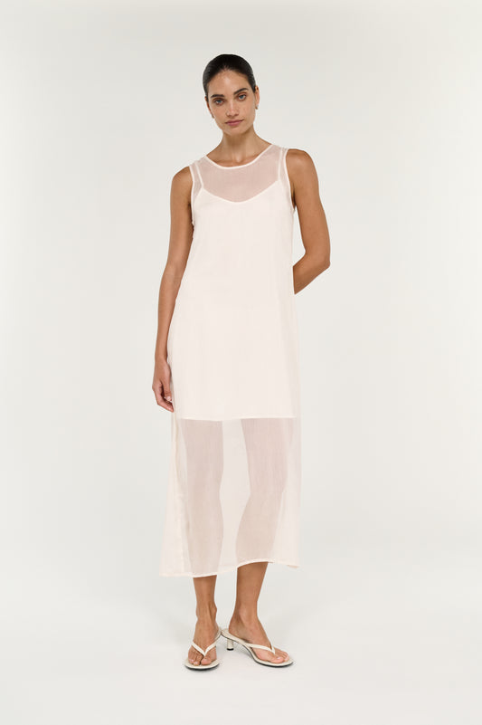 Pre Order SEPTEMBER - Aria Sheer Layered Midi Dress