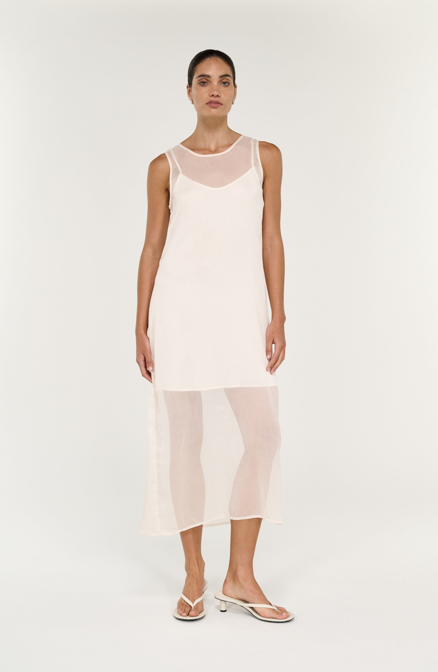 Pre Order SEPTEMBER - Aria Sheer Layered Midi Dress