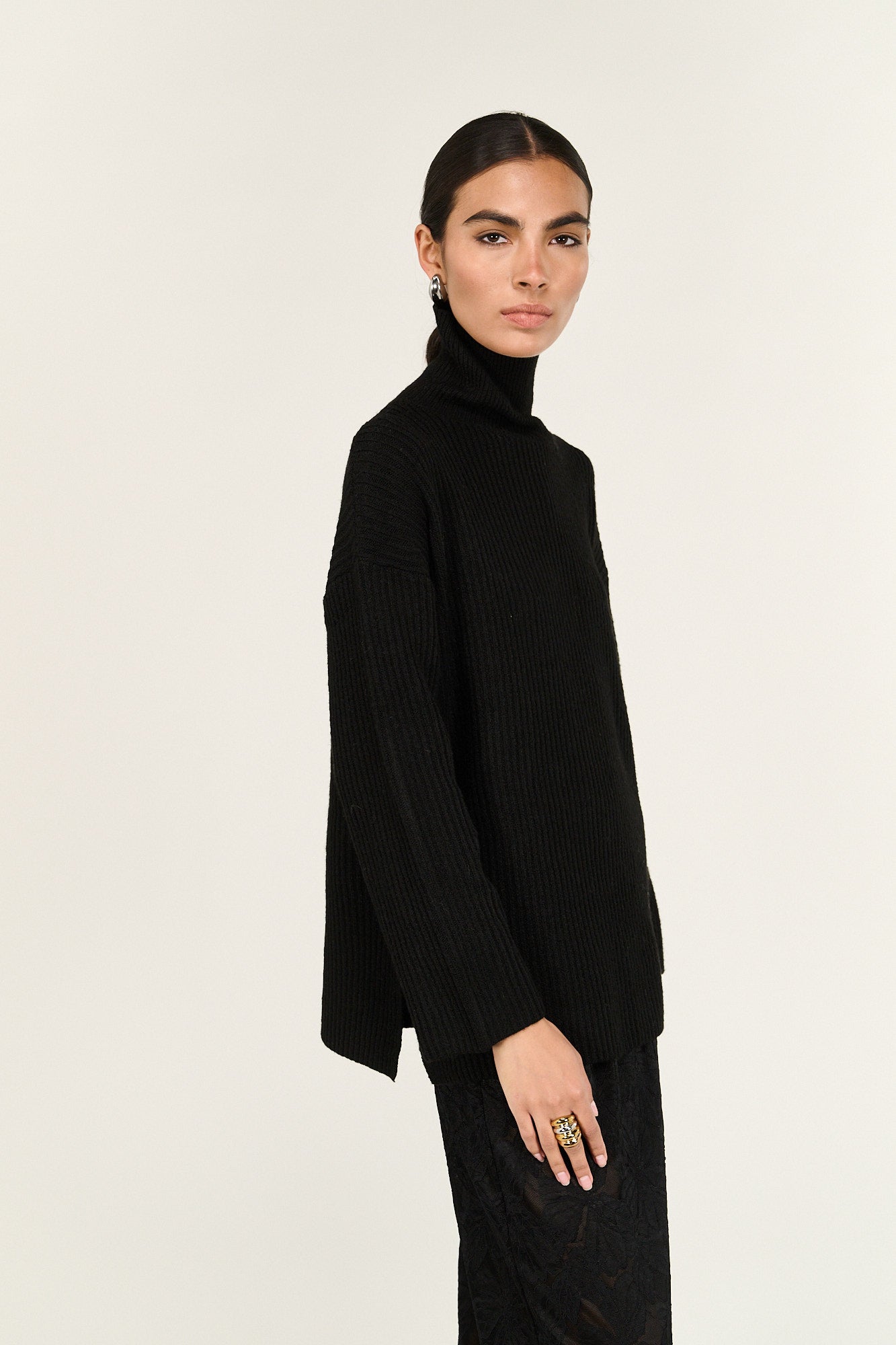 Pre Order - APRIL - Sabine Roll Neck Jumper