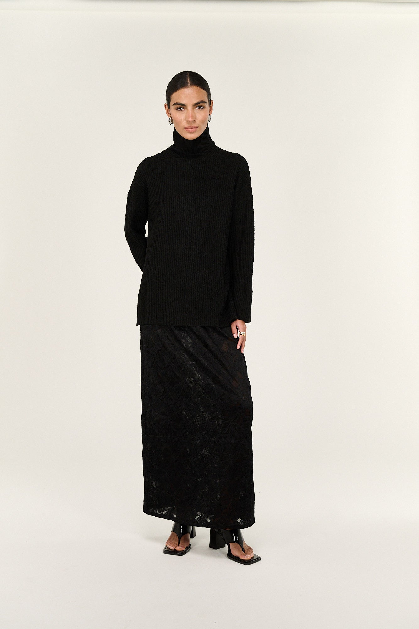 Pre Order - APRIL - Sabine Roll Neck Jumper