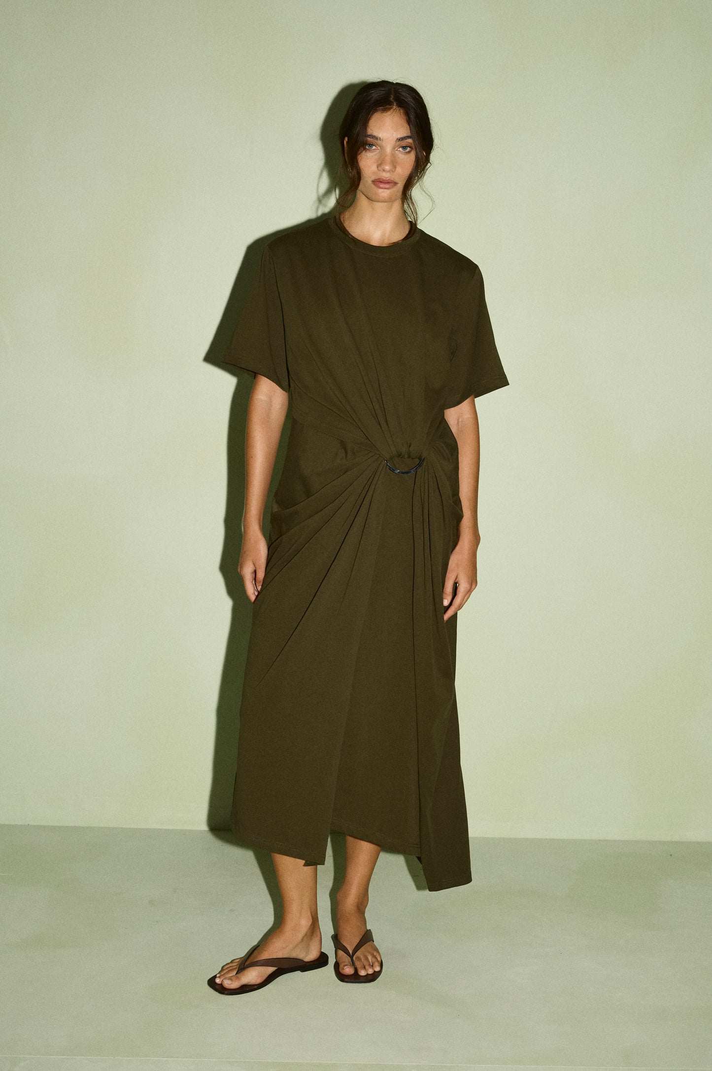 Pre Order SEPTEMBER - Tovae Draped Midi Tee Dress