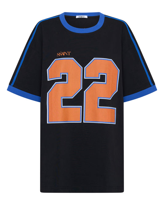 Ssaint Tee - Twenty Two Black & Blue