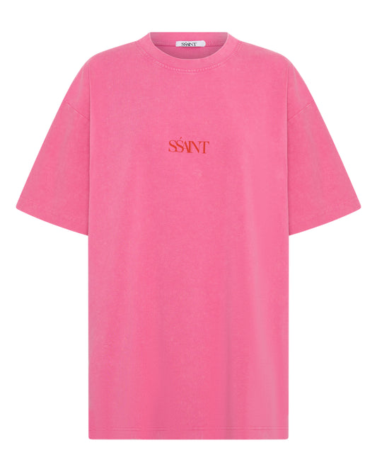 Ssaint Tee - Pink & Red - No Vacancy