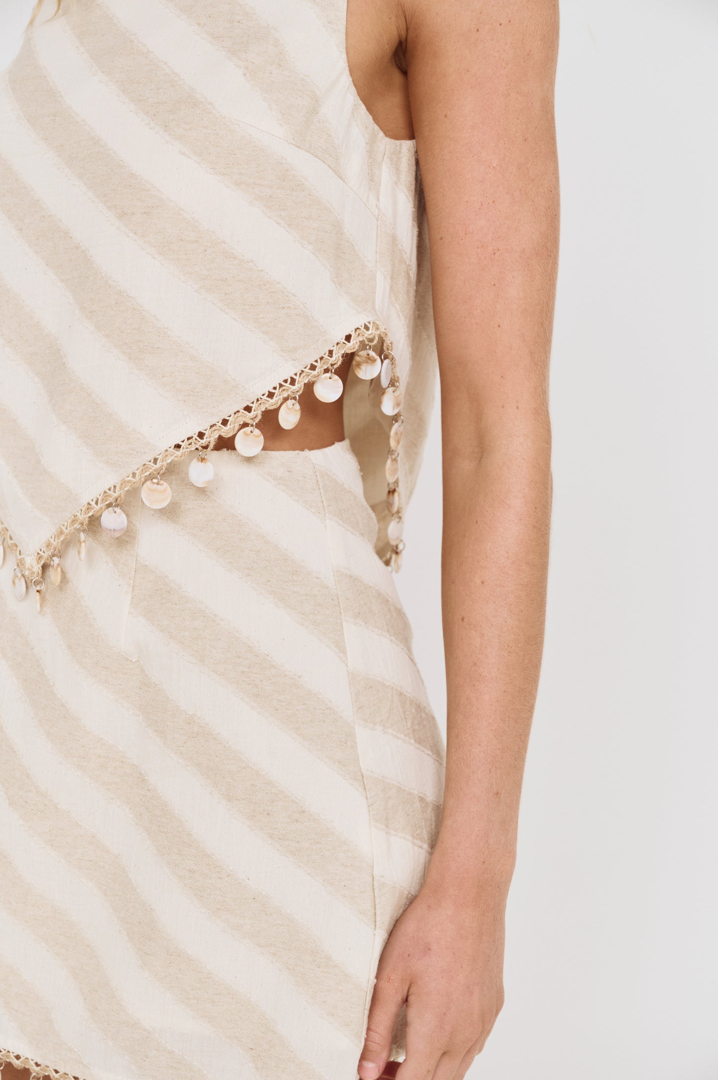 Pre order OCT RESORT - Kaia Shell Tassel Top