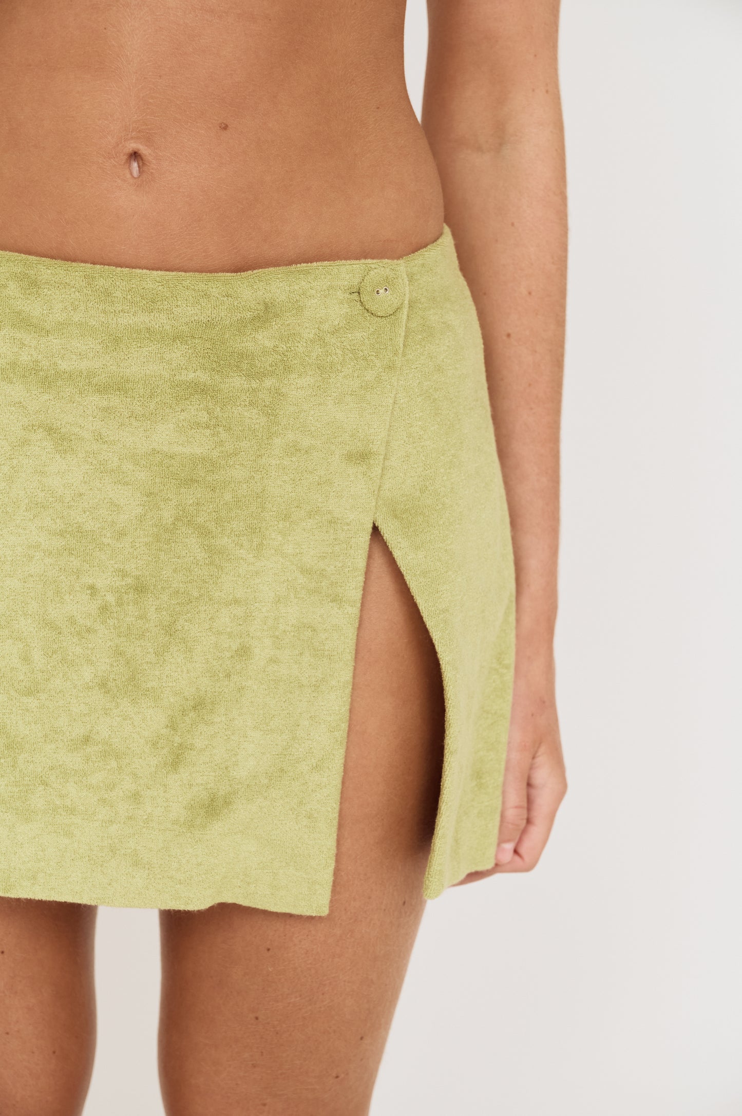 Pre order NOV RESORT - Cabana Terry Mini Skirt - Matcha