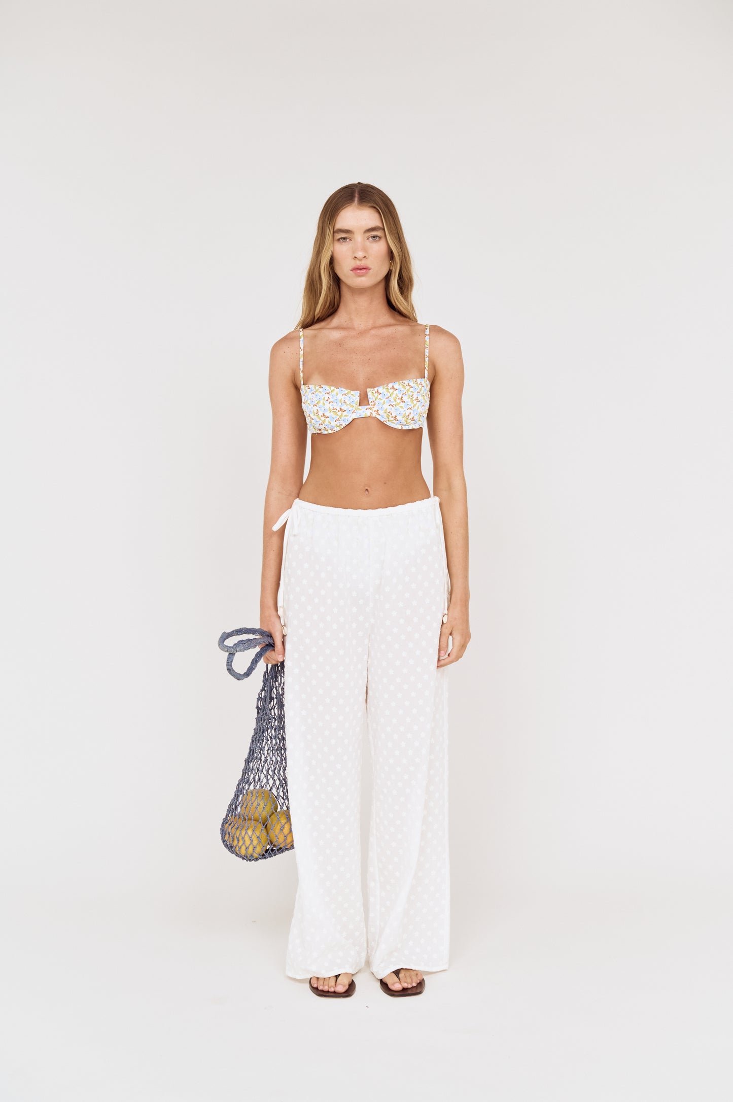 Pre order NOV RESORT - Neve Embroidered Mini Drawstring Pants