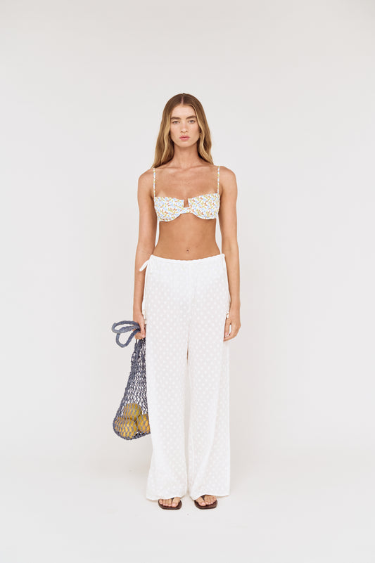 Pre order NOV RESORT - Neve Embroidered Mini Drawstring Pants