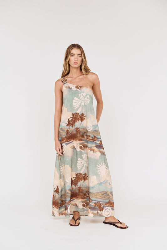 Pre order OCT RESORT - Vanya One Shoulder Maxi Dress